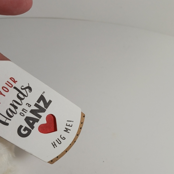 HANDS ON A GANZ Jesse Teddy BEAR STUFFED ANIMAL PLUSH TOY Creamy White Brown - Picture 6 of 10